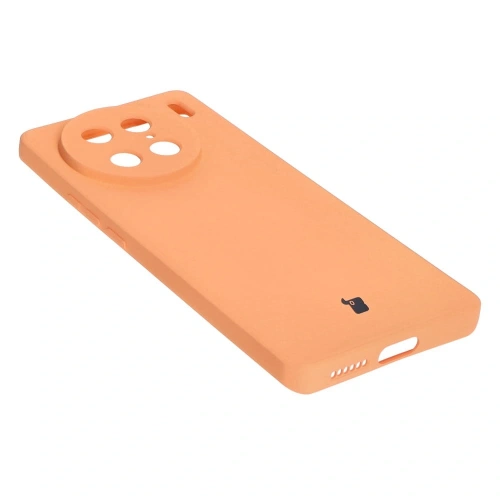 Etui Bizon Case Silicone Sq do VIVO X90 Pro pomarańczowe