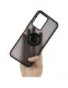 Bizon Case Hybrid Ring Vivo Y16 / Y02 smoky with a black frame