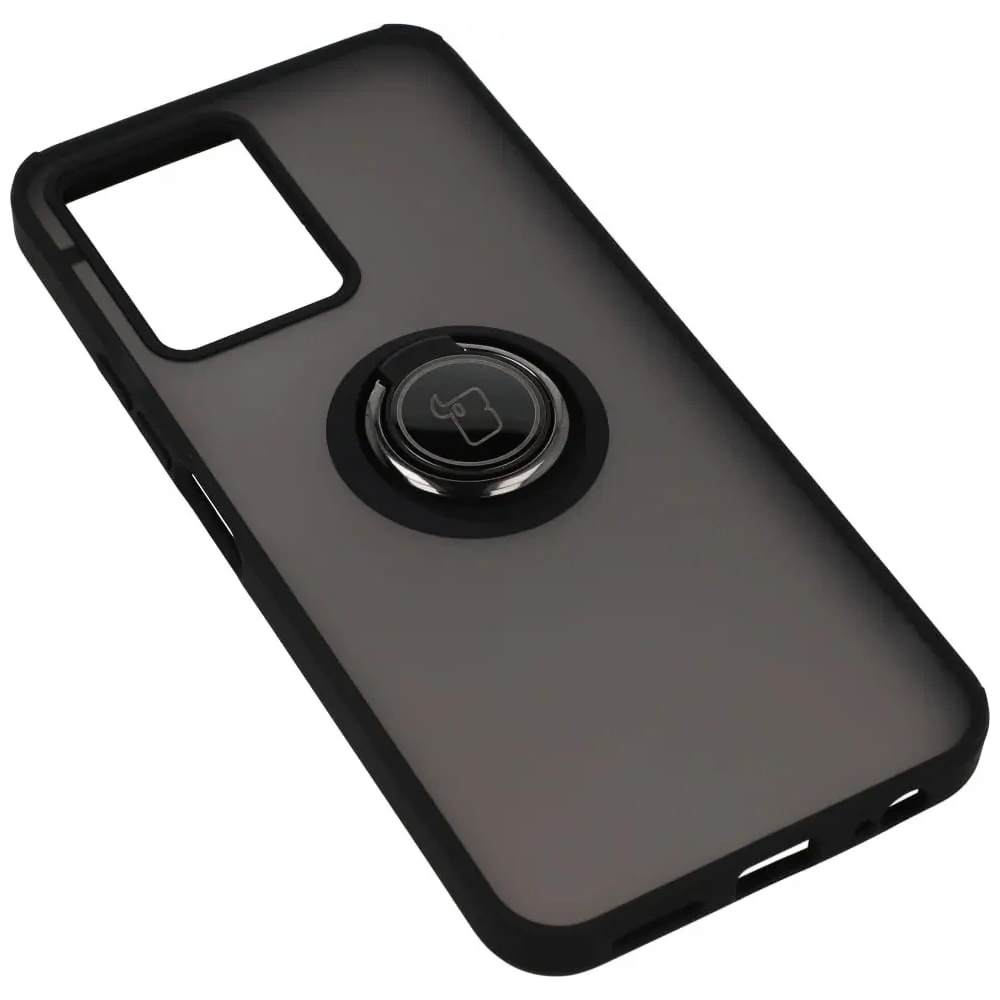 Hurtownia GSM - Pouzdro s úchopem na prst Bizon Case Hybrid Ring pro Vivo Y16 / Y02 kouřové s černým rámečkem - BIZ1898 - {ean13} - Hurt
