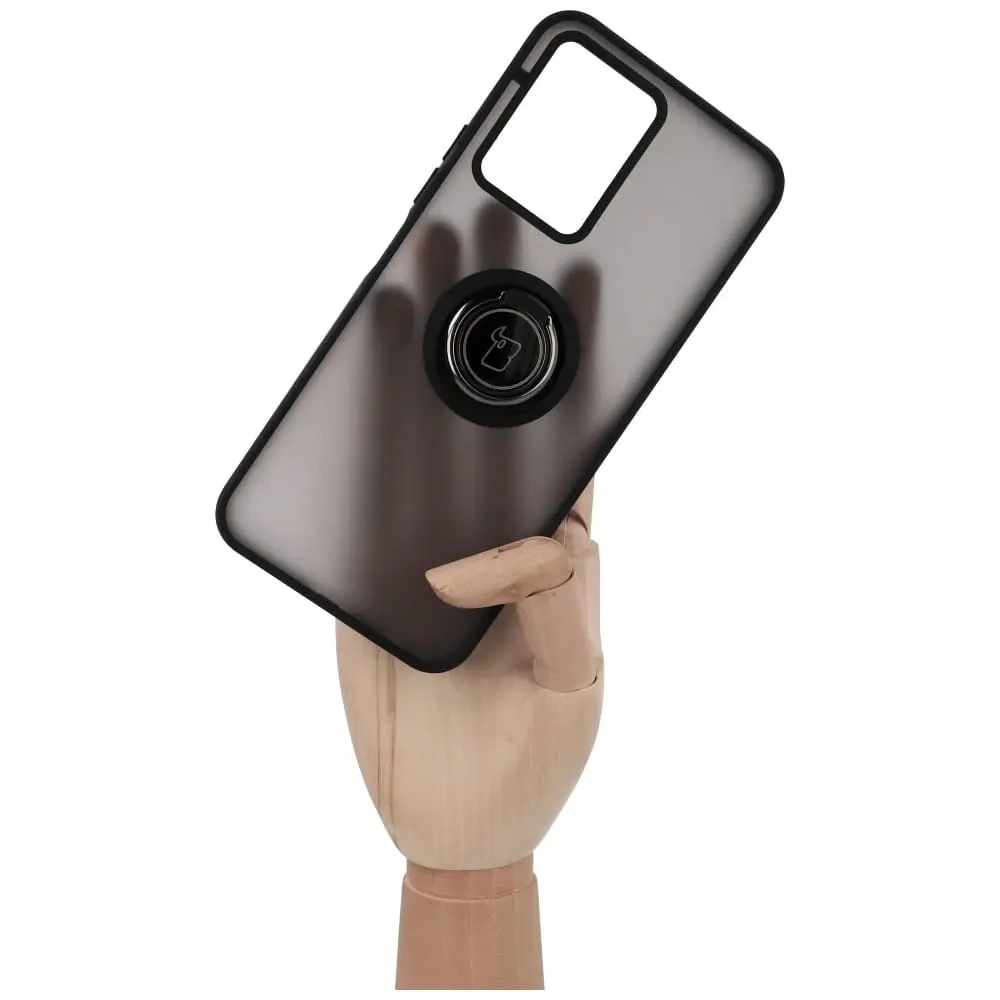 Hurtownia GSM - Pouzdro s úchopem na prst Bizon Case Hybrid Ring pro Vivo Y16 / Y02 kouřové s černým rámečkem - BIZ1898 - {ean13} - Hurt