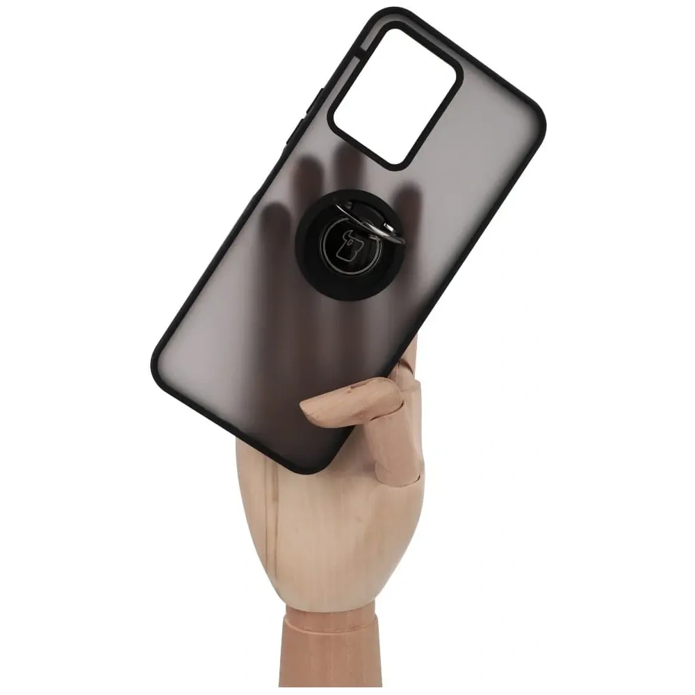 Wholesale Bizon Case Hybrid Ring Vivo Y16 / Y02 smoky with a black frame - BIZ1898 - {ean13} - Hurt