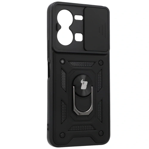 Etui Bizon Case CamShield Ring do VIVO Y35 czarne
