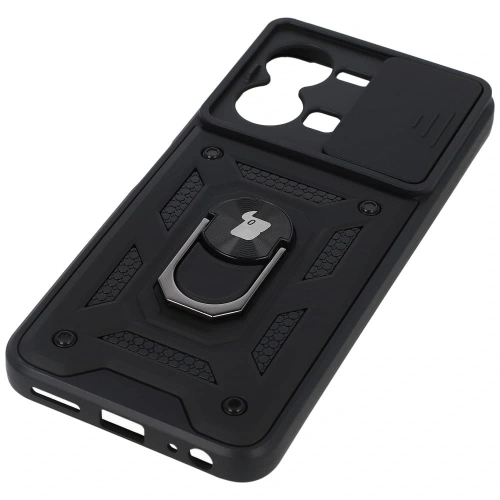 Etui Bizon Case CamShield Ring do VIVO Y35 czarne