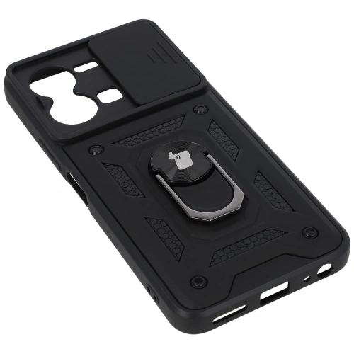 Etui Bizon Case CamShield Ring do VIVO Y35 czarne