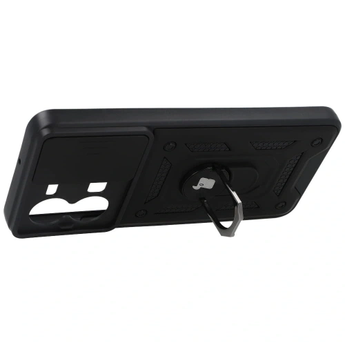 Etui Bizon Case CamShield Ring do VIVO Y35 czarne