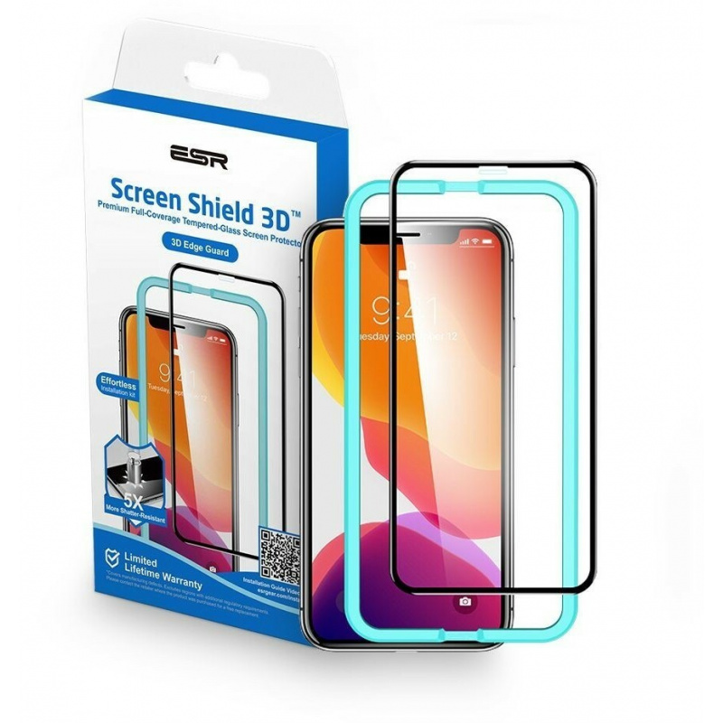ESR Distributor - 4894240085073 - ESR120BLK - ESR Screen Shield 3D IApple iPhone 11 Pro Black - B2B homescreen