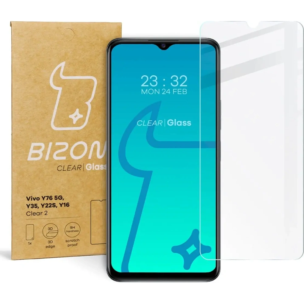 Hurtownia GSM - Tvrzené sklo Bizon Glass Clear 2 pro Vivo Y76 5G / Y35 / Y22s / Y16 - BIZ1905 - {ean13} - Hurt