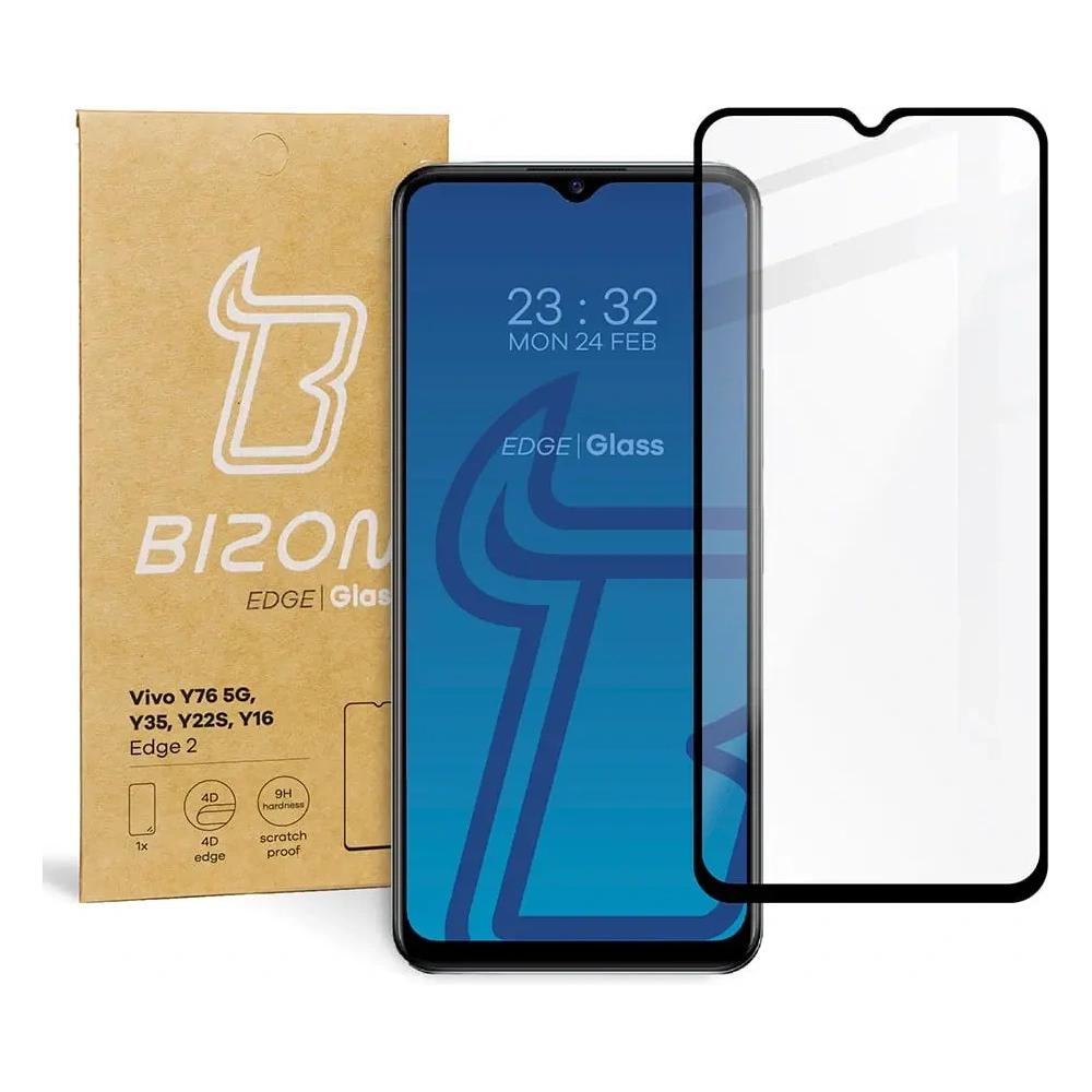 Hurtownia GSM - Sklo tvrzené Bizon Glass Edge 2 pro Vivo Y76 5G / Y35 / Y22s / Y16 černé - BIZ1906 - {ean13} - Hurt