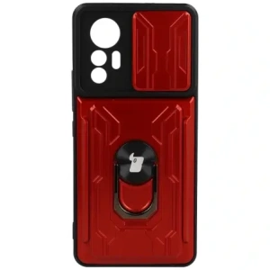 Wholesale Bizon Case Camshield Card Slot Ring Xiaomi 12 Lite red - BIZ1907 - {ean13} - Hurt