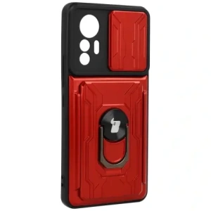 Wholesale Bizon Case Camshield Card Slot Ring Xiaomi 12 Lite red - BIZ1907 - {ean13} - Hurt