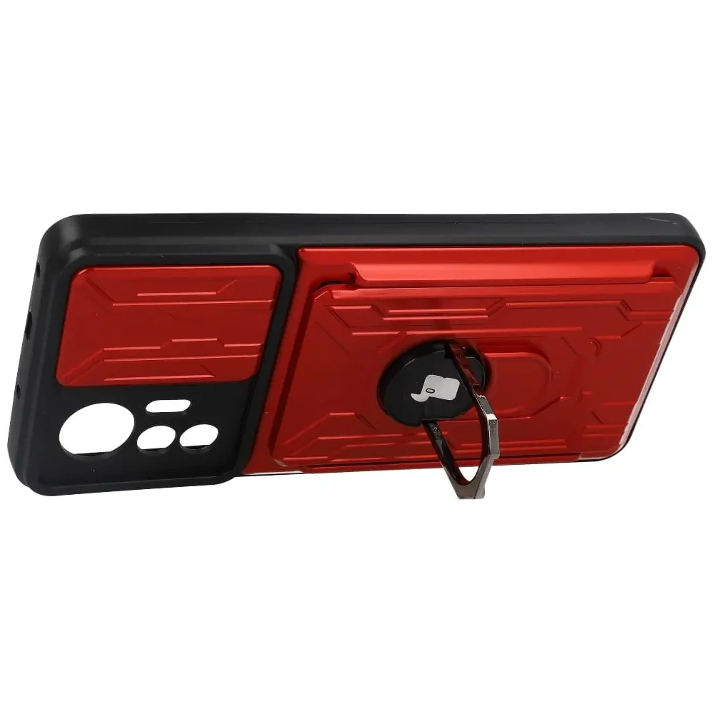 Hurtownia GSM - Etui Bizon Case Camshield Card Slot Ring do Xiaomi 12 Lite červené - BIZ1907 - {ean13} - Hurt