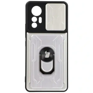 Wholesale Bizon Case Camshield Card Slot Ring Xiaomi 12 Lite white - BIZ1909 - {ean13} - Hurt