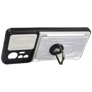 Wholesale Bizon Case Camshield Card Slot Ring Xiaomi 12 Lite white - BIZ1909 - {ean13} - Hurt