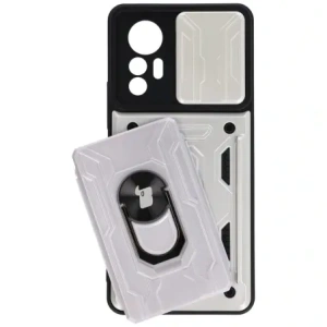 Wholesale Bizon Case Camshield Card Slot Ring Xiaomi 12 Lite white - BIZ1909 - {ean13} - Hurt