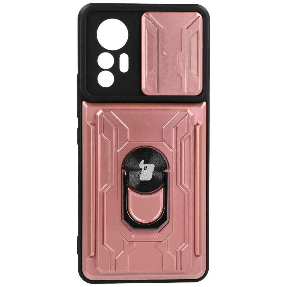 Hurtownia GSM - Etui Bizon Case Camshield Card Slot Ring do Xiaomi 12 Lite světle růžové - BIZ1910 - {ean13} - Hurt