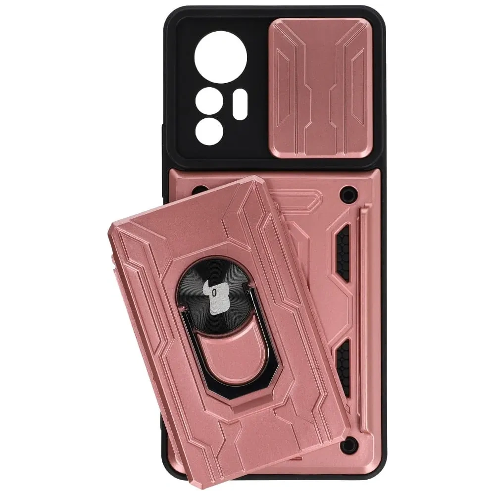Hurtownia GSM - Etui Bizon Case Camshield Card Slot Ring do Xiaomi 12 Lite světle růžové - BIZ1910 - {ean13} - Hurt