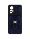 Bizon Case Camshield Kártyahely Gyűrű Xiaomi 12 Lite tengerészkék