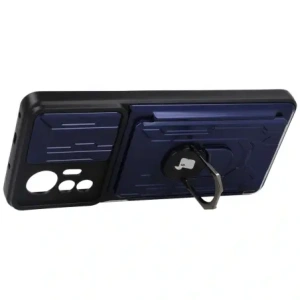 Wholesale Bizon Case Camshield Card Slot Ring Xiaomi 12 Lite navy blue - BIZ1911 - {ean13} - Hurt