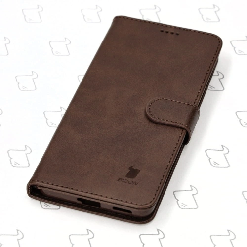 Etui Bizon Case Wallet do Xiaomi 12 Lite ciemnobrązowe