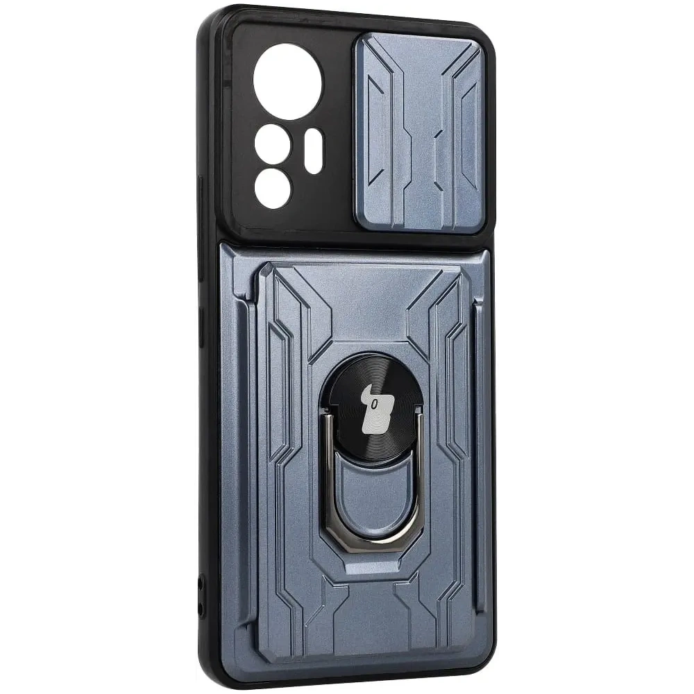 Hurtownia GSM - Etui Bizon Case Camshield Card Slot Ring do Xiaomi 12 Lite šedé - BIZ1913 - {ean13} - Hurt