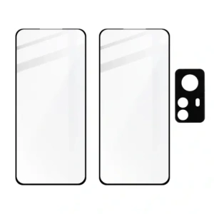 Hurtownia GSM - Tvrzené sklo Bizon Glass Edge 3D - [2 PACK] + ochrana objektivu Xiaomi 12 Pro černé - BIZ1922 - {ean13} - Hurt