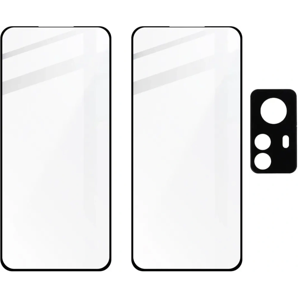 Hurtownia GSM - Szkło hartowane Bizon Glass Edge 3D - [2 PACK] + ochrona na obiektyw Xiaomi 12 Pro czarne - BIZ1922 - {ean13} - Hurt