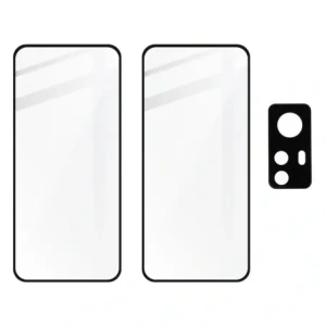Hurtownia GSM - Bizon Edge de sticlă 3D din sticlă temperată - [2 PACHET] + protecție pentru lentile Xiaomi 12 / 12X negru - BIZ1926 - {ean13} - Hurt