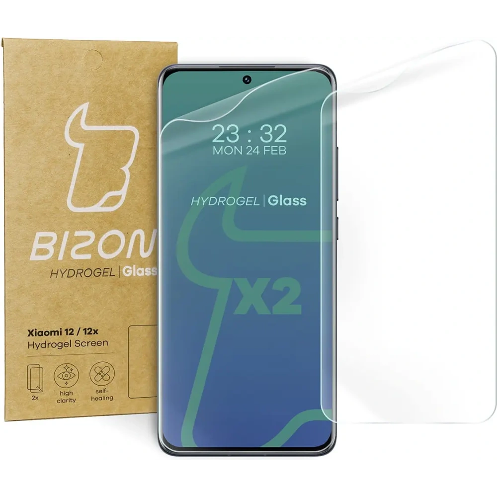 Hurtownia GSM - Bizon Glass Hydrogel Xiaomi 12 / 12X [2 PACK] - BIZ1928 - {ean13} - Hurt
