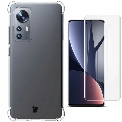 Etui + 2x folia Bizon Case Clear Pack do Xiaomi 12/12x przezroczyste