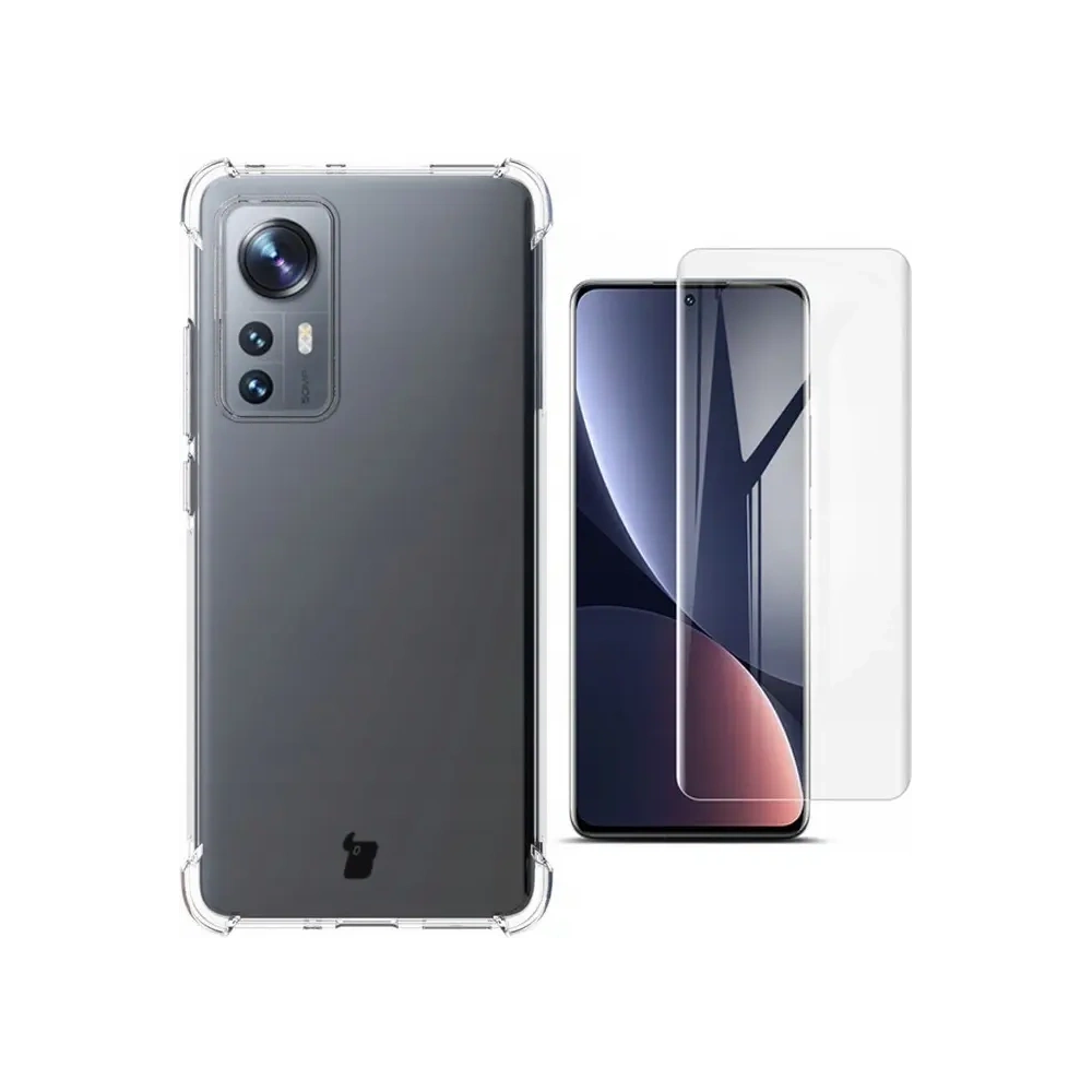 Hurtownia GSM - Bizon Case Clear Pack tok + 2x kijelzőfólia Xiaomi 12/12x átlátszó - BIZ1929 - {ean13} - Hurt