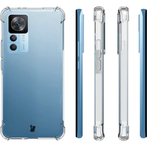 Etui + 2x szkło na ekran + obiektyw Bizon Case Clear Pack do Xiaomi 12T Pro przezroczyste