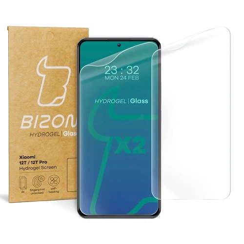 Folia hydrożelowa na ekran Bizon Glass Hydrogel do Xiaomi 12T / 12T Pro [2 PACK]