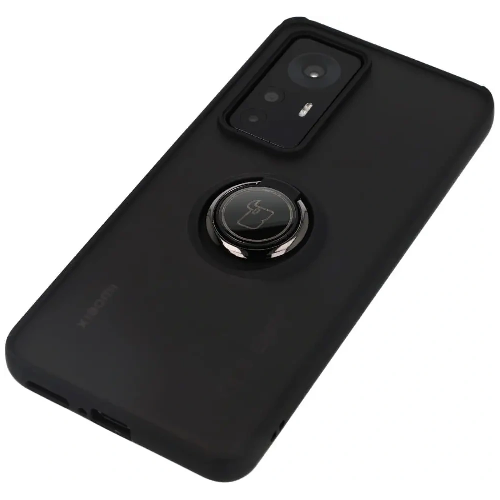 Hurtownia GSM - Etui s úchytem na prst Bizon Case Hybrid Ring pro Xiaomi 12T / 12T Pro kouřové s černým rámečkem - BIZ1946 - {ean13} - Hurt