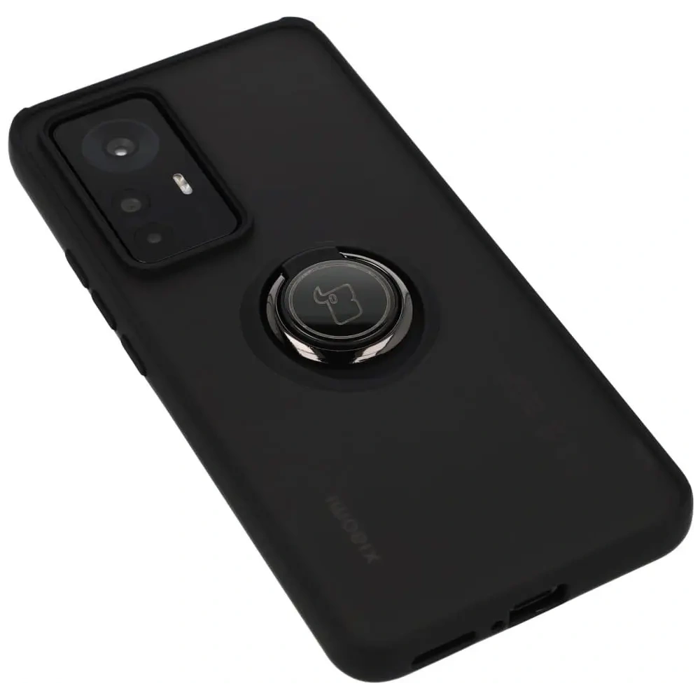 Hurtownia GSM - Etui s úchytem na prst Bizon Case Hybrid Ring pro Xiaomi 12T / 12T Pro kouřové s černým rámečkem - BIZ1946 - {ean13} - Hurt