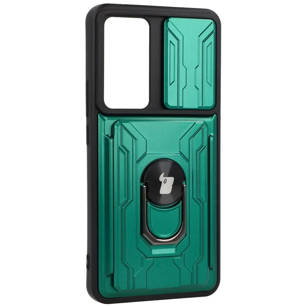 Hurtownia GSM - Etui Bizon Case Camshield Card Slot Ring do Xiaomi 12T zielone - BIZ1947 - {ean13} - Hurt
