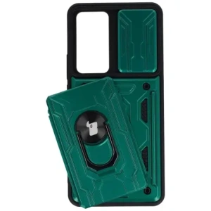 Hurtownia GSM - Etui Bizon Case Camshield Card Slot Ring do Xiaomi 12T zelené - BIZ1947 - {ean13} - Hurt