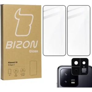 Wholesale BIZON Edge 2 2x screen glass + camera glass Xiaomi 13 - BIZ1950 - {ean13} - Hurt