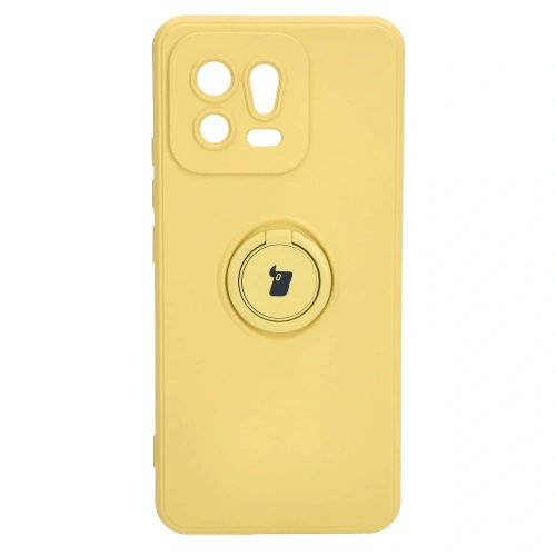 Etui Bizon Case Silicone Ring Sq do Xiaomi 13 żółte