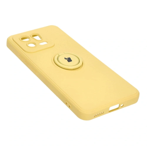 Etui Bizon Case Silicone Ring Sq do Xiaomi 13 żółte