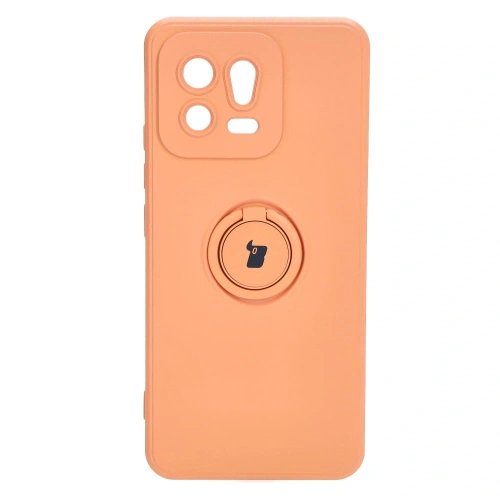 Etui Bizon Case Silicone Ring Sq do Xiaomi 13 pomarańczowe