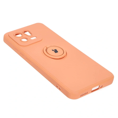 Etui Bizon Case Silicone Ring Sq do Xiaomi 13 pomarańczowe