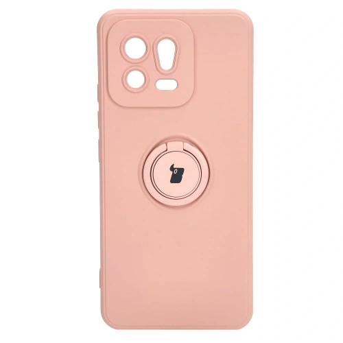 Etui Bizon Case Silicone Ring Sq do Xiaomi 13 jasnoróżowe