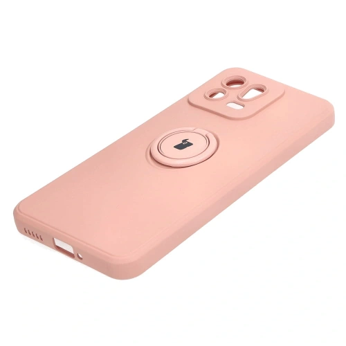 Etui Bizon Case Silicone Ring Sq do Xiaomi 13 jasnoróżowe