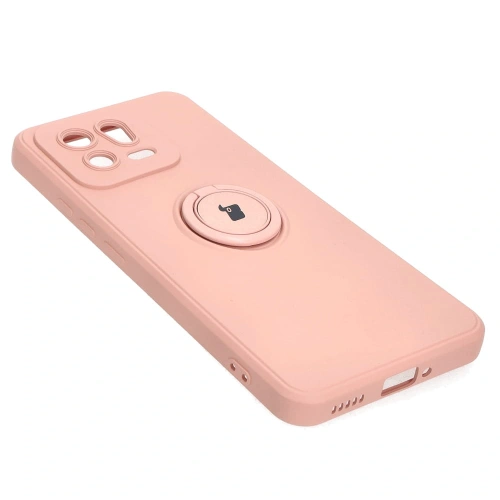 Etui Bizon Case Silicone Ring Sq do Xiaomi 13 jasnoróżowe