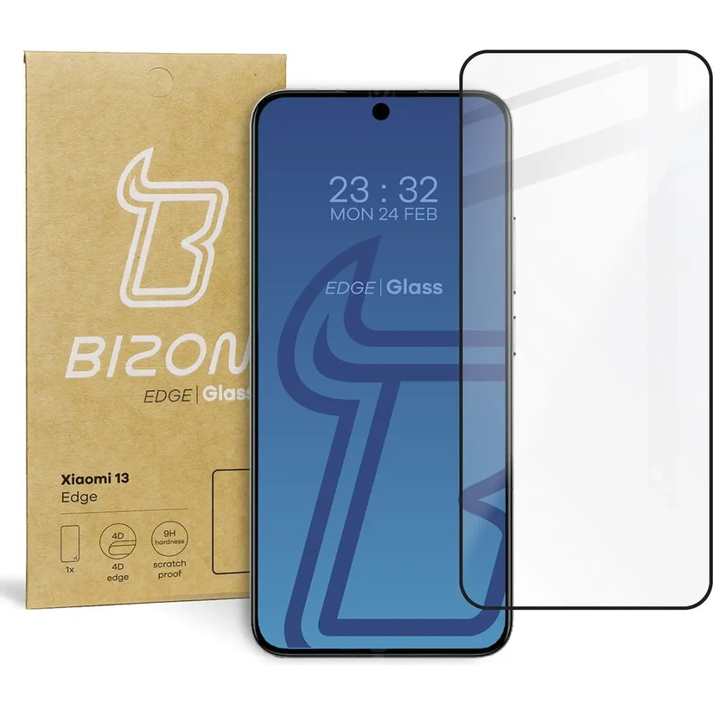 Hurtownia GSM - Bizon Glass Edge 2 Xiaomi 13 / Xiaomi 14 schwarz - BIZ1960 - {ean13} - Hurt