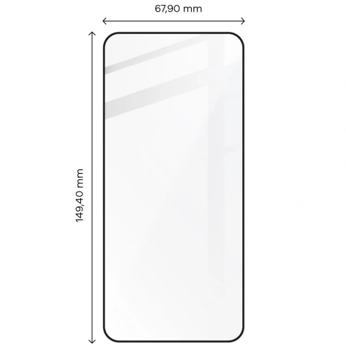 Szkło hartowane Bizon Glass Edge 2 do Xiaomi 13 / Xiaomi 14 czarne