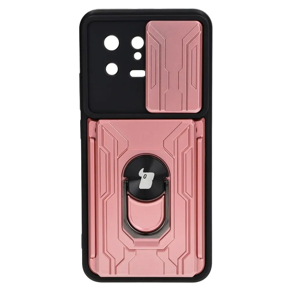 Hurtownia GSM - Etui Bizon Case Camshield Card Slot Ring do Xiaomi 13 jasnoróżowe - BIZ1963 - {ean13} - Hurt