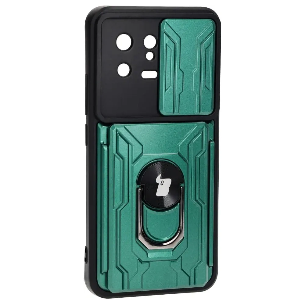 Wholesale Bizon Case Camshield Card Slot Ring Xiaomi 13 green - BIZ1966 - {ean13} - Hurt