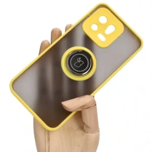 Hurtownia GSM - Bizon Case Hybrid Ring Xiaomi 13 rauchig mit einem gelben Rahmen - BIZ1968 - {ean13} - Hurt