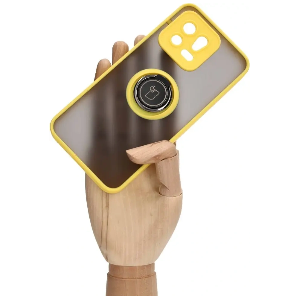 Hurtownia GSM - Bizon Case Hybrid Gyűrű Xiaomi 13 füstös sárga kerettel - BIZ1968 - {ean13} - Hurt